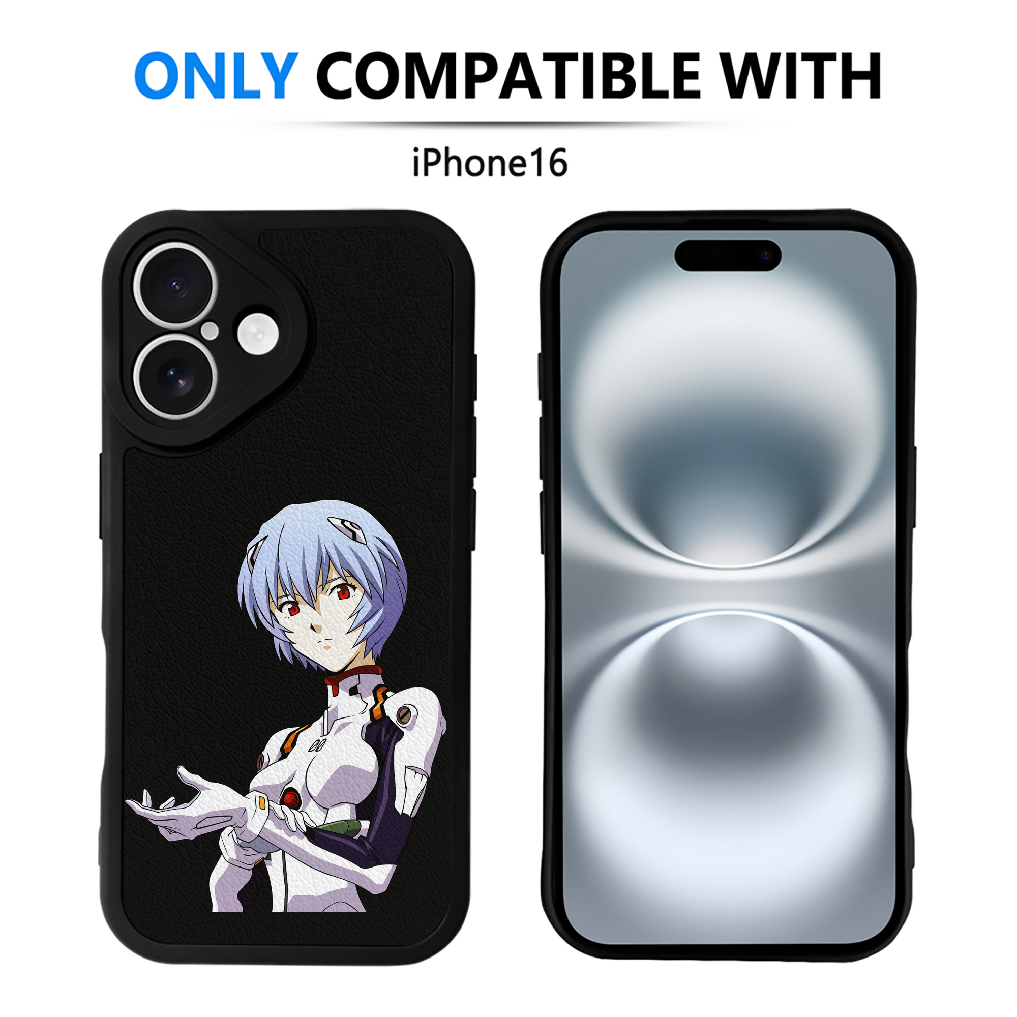 （画像用） EVA 新世紀エヴァンゲリオン 【iPhone 16シリーズ対応】シリコンスマホケース（レザー調） 材質：シリコン